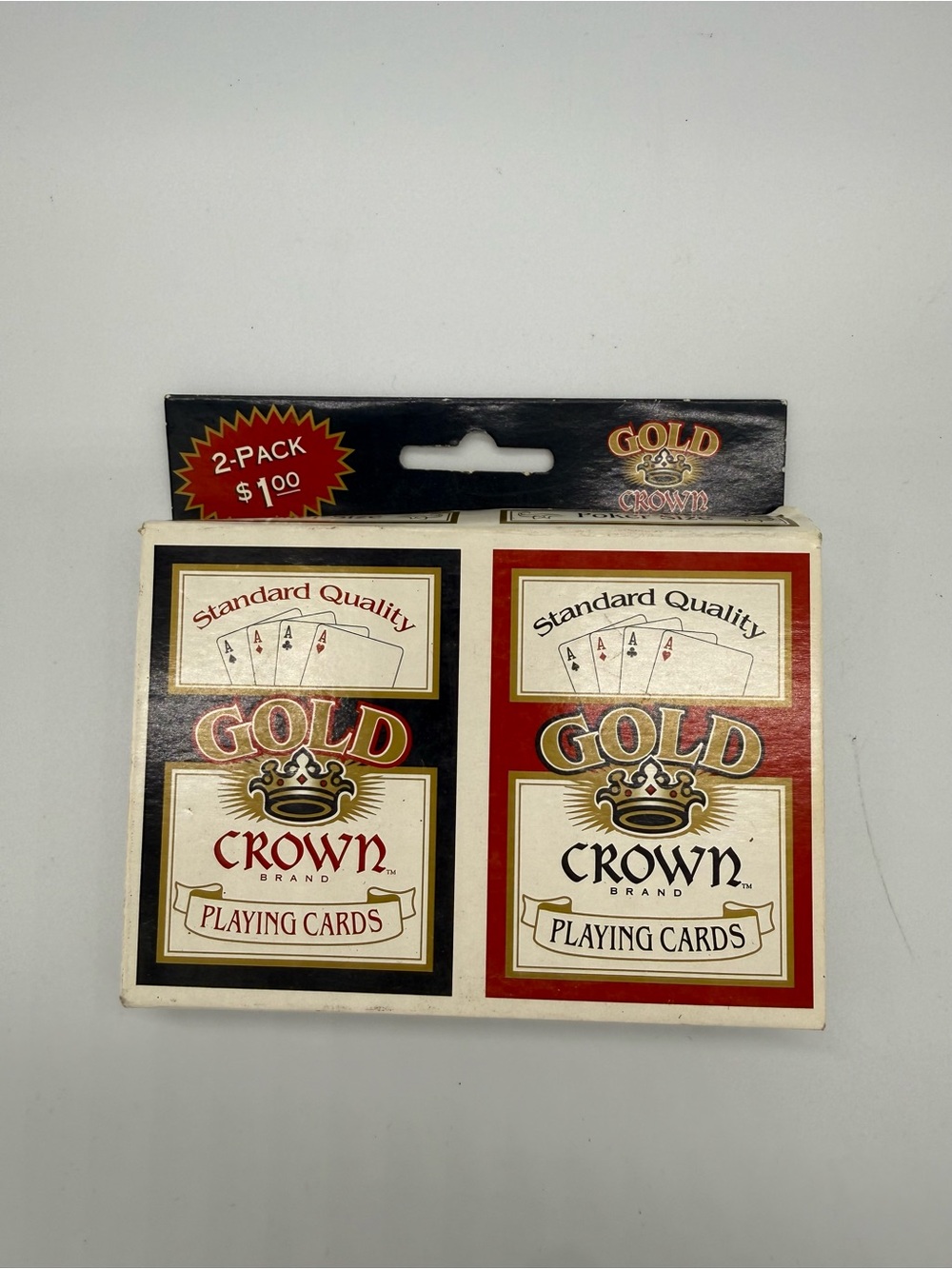 Gold Crown Playing Cards 2 Pack Red Blue Decks Poker Size Harbro 366